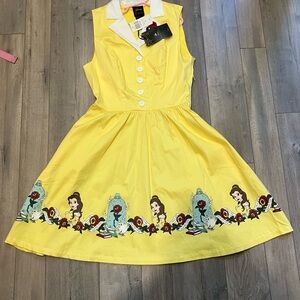 NEW Hot Topic Her Universe Disney Princess Yellow Belle Collared Dress